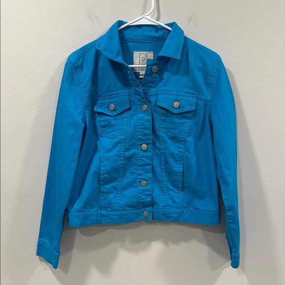Relativity Blue Denim Jean Jacket Classic Design Size Large EUC - Picture 1 of 8